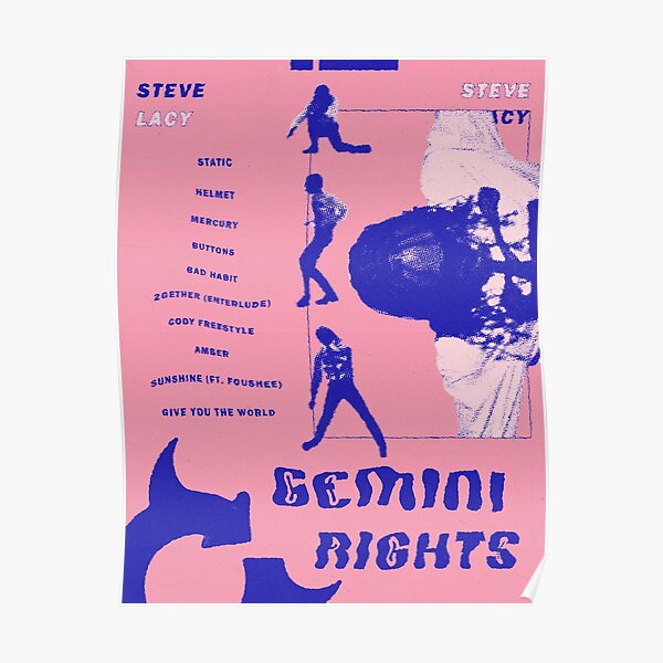 steve lacy album print (pink and blue) Poster RB2510 product Offical steve lacy Merch