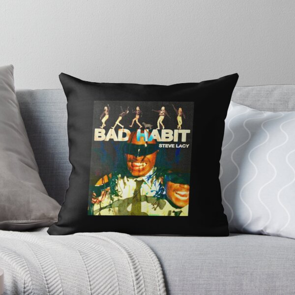 Bad habit steve lacy poster Throw Pillow RB2510 product Offical steve lacy Merch
