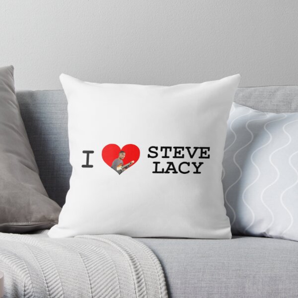 i love steve lacy Throw Pillow RB2510 product Offical steve lacy Merch